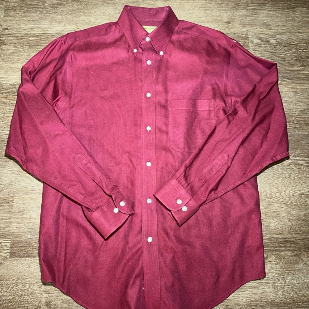 Roundtree & Yorke Gold Label‎ Men's Dress Shirt Red Non Iron